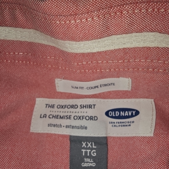 5 Old Navy Shirt Mens XXL  Short Sleeve Slim Fit Button Up Top Tall - Picture 11 of 15